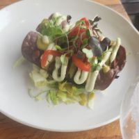 Jackfruit tacos - crispy, warm, creamy, soo good at Repeat Offender in Elwood