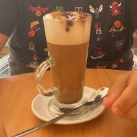 Cappuccino with oatmeal milk  at Coffee Break  in Salou