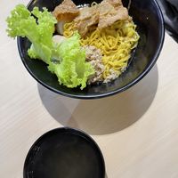 Mee pok dry  at Veggie House 一芳 - Simei in East Singapore