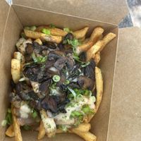 Couldn’t tell you which loaded fries were best. Both were soo good. I believe these are truffle fries   at Vegan Gator Food Truck in Gainesville