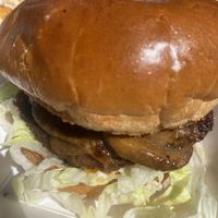 Siiikadelic Mushroom Burger  at Vegan Gator Food Truck in Gainesville