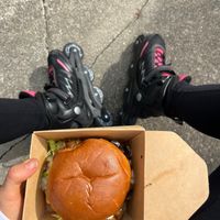 My burger & skates at Vegan Gator Food Truck in Gainesville