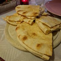 Flatbread for main course at Owaisvega in Wijchen