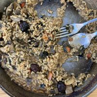 Arroz con verduras y setas at Braseria Manú in Sant Carles De La Rapita