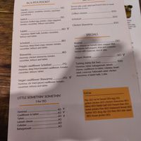 Menu at Milk & Honey in Koh Tao