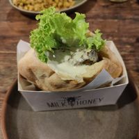 Falafel in pita bread at Milk & Honey in Koh Tao