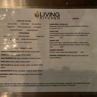 Menu at Living Kitchen - South End in Charlotte