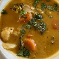 Soup of the day was roasted veggies n rice   at Living Kitchen - South End in Charlotte