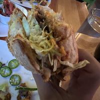 Oyster mushroom burger   at Living Kitchen - South End in Charlotte