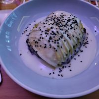 Mango sticky rice at Purple Thai in New York City