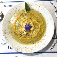 Zuchinni soup at El Invernadero in Fuerteventura