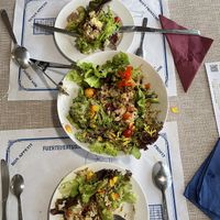 Huge and delicious salad. That's how salads should be! at El Invernadero in Fuerteventura