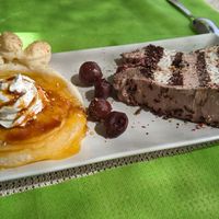 Apfelstrudel (left) and Schwartzwalder Kirsch cake at El Invernadero in Fuerteventura