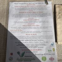 El menú que comimos  at El Invernadero in Fuerteventura