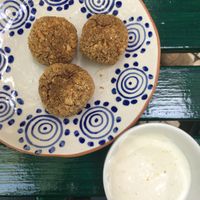 Croquetes with garlic mayo at A Tasca Vegana in Lisbon