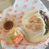 Falafel with veggies and vegan Baklava at Naf Naf Grill in Indianapolis