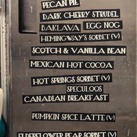 Flavors they have had in the past and might have in future at Parish Parlor in New Orleans