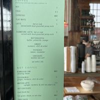 Coffee menu  at Provider in Indianapolis