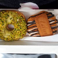 Pistaccio and lotus cookie donuts at Dunkin' - Spui in The Hague