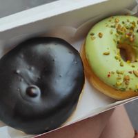 Boston Cream Vegan Donut at Dunkin' in Eindhoven