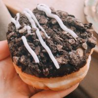 My favorite - the Oreo one with cream filling at Dunkin' in Eindhoven