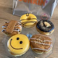 array of vegan donuts at Dunkin' in Roermond