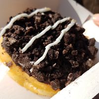 Oreo cookie and cream doughnut at Dunkin' in Utrecht