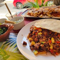 Great sauces and toppings! at HARI in Cuernavaca