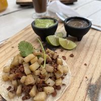 Chorizo and Potato Taco - Delish!  at Elixir Spot in Puerto Vallarta