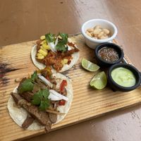 al pastor and fajitas tacos  at Elixir Spot in Puerto Vallarta
