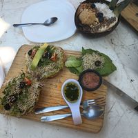 Mushroom toast and avocado toast at Elixir Spot in Puerto Vallarta