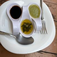 Sauces for the poke life bowl  at Elixir Spot in Puerto Vallarta