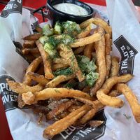 Dill pickle fries at Leopold's Tavern in Edmonton