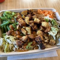 The Peanut Bowl with udon noodles. Large portions for a fair price.  at Jimmy Green in Eindhoven