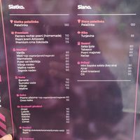 Menu at Milky  in Belgrade