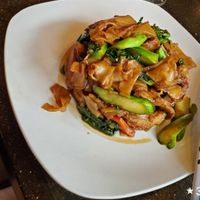 Vegan pad see eew. You can get with vegan chicken, vegan beef or mock duck. Large portion sizes. It was delicious.. at Thai Thani in Celebration