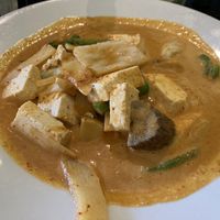 Red curry with steamed tofu  at Thai Thani in Celebration