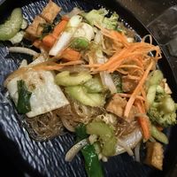 Pad woon sen with tofu.  #Veganuary at Thai Thani in Celebration