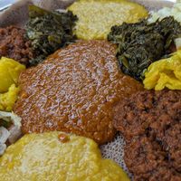 Vegetarian sampler at Dama Pastry and Restaurant in Arlington