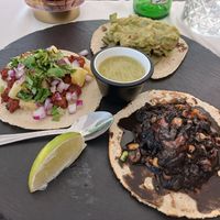 Vegan trío of tacos at El Rey in Altea