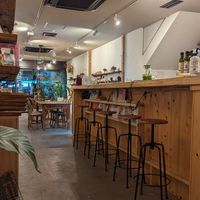 Seating area at CBD Green in Okayama