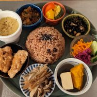 Plant based plate at CBD Green in Okayama