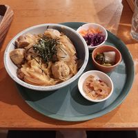 The Oyakodon, made with seitan at CBD Green in Okayama