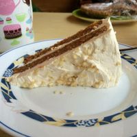 Vegan carrot cake  at Cafe Babalu in Reykjavik