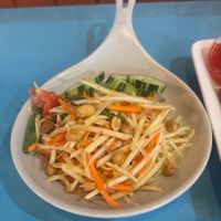 Green papaya salad  at Family Thais Asian Bistro in Dallas