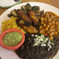 basico plate with chickpeas and brussel sprouts  at Luv Child in Tampa