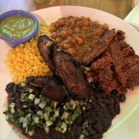 plato basico con chorizo soja #Veganuary at Luv Child in Tampa
