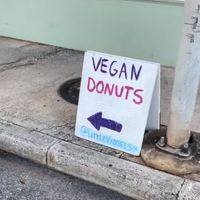 Another sign by Mud Hen that reeled us in!  at Little Vessels Donut Co in Honolulu