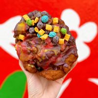 Lemon Berry Captain Crunch Fritter at Little Vessels Donut Co in Honolulu