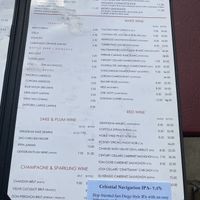 Menu at Bistro D'Asia in Coronado